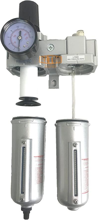 1/2" NPT HEAVY DUTY Compressed Air In Line Filter Regulator Lubricator Oiler - Image 7