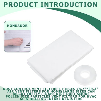 Complete Air Vent Filter Kit, 78.7 Inches * 39.3 Inches, Electrostatic - Image 2