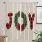 Red Green Christmas Window Curtains 72 Inch Long 2 Panel Set, Rod Pocket Long by Unknown