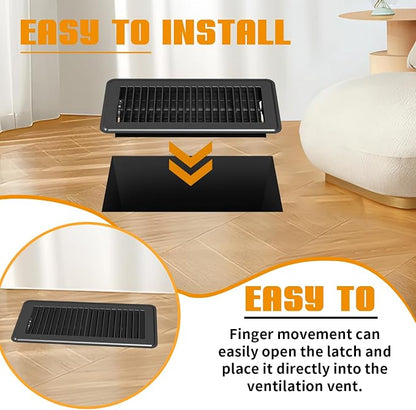 2 Pack Floor Register 4 x 10'', Floor Vent Cover - Image 6