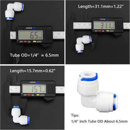 Water purifier globe valve, straight through 1/4 "FPT pipe quick collection - Image 5