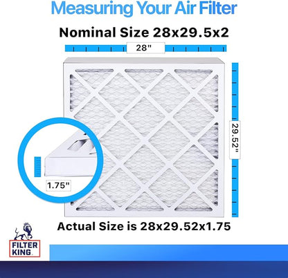 Filter King 28x29.5x2 Air Filter | 12-PACK | MERV 8 HVAC Pleated A/C Furnace - Image 2