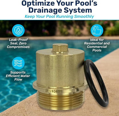 RV40401 X50 Durable Pro Grade Brass Drain Plug Cap Assembly | Compatible - Image 5
