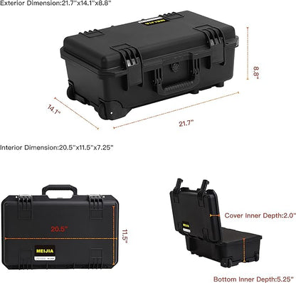MEIJIA Premium Waterproof Hard Compact Rolling Camera Case - Image 4