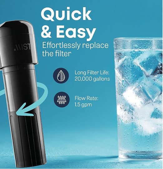 Mist Under Sink Water Filter, 000 Gallon, Bad Taste & Odor, Under Counter Water - Image 3