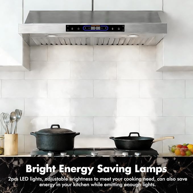 30 inch Wall Mount Range Hood Convertible Vent - Image 3