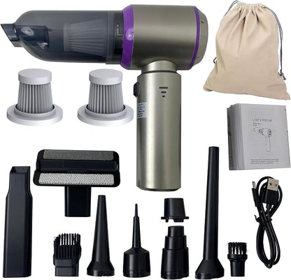 OMEO Vacuum & Air Duster 80, 000RPM Super Power Mini Car Vacuum Cleaner 4-in-1 by OMEO