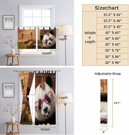 Farm Panda Living Room Curtains 84 Inch Length, Window Curtains Tab Top - Image 8