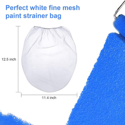 Boao 30 Pieces 1 Gallon Paint Strainer Bags Elastic Opening Strainer Bags White - Image 2