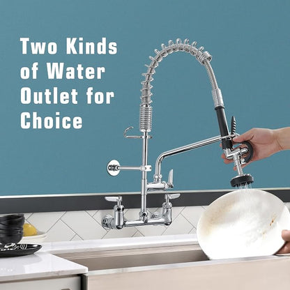 Fapully Commercial Kitchen Faucet, Wall Mount Kitchen Sink Faucet - Image 5