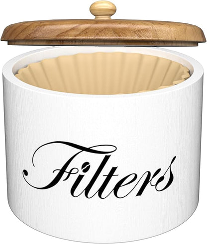 Coffee Filter Holder, Wooden Coffee Filter Storage by CORTNK