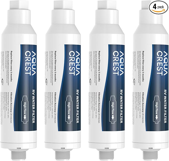 AQUA CREST RV Water Filter, RV Inline Water Filter by AQUACREST
