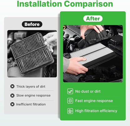 Engine+Cabin Air Filters Kit Fit - Image 5