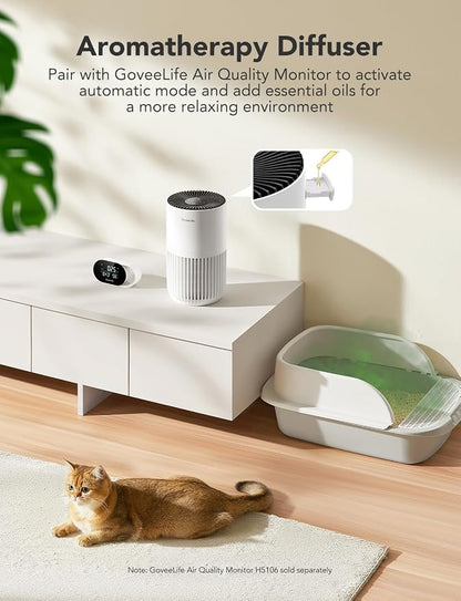 GoveeLife Mini Air Purifier for Bedroom, Smart Filter Air Purifier - Image 7