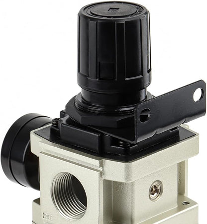SNS 1”NPT Compressed Air Filter Regulator Piggyback Combo, Semi-auto Drain - Image 6