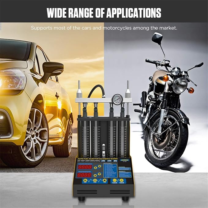 AUTOOL Ultrasonic Fuel Injector Cleaner Tester Support Petrol Motorcycle - Image 8