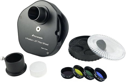 Astromania 1.25" Multiple 5-Position Filter Wheel by AstromaniaOptics