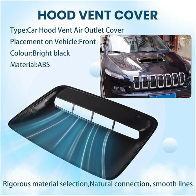 Car Universal Hood Vent Air Outlet Cover Compatible - Image 5