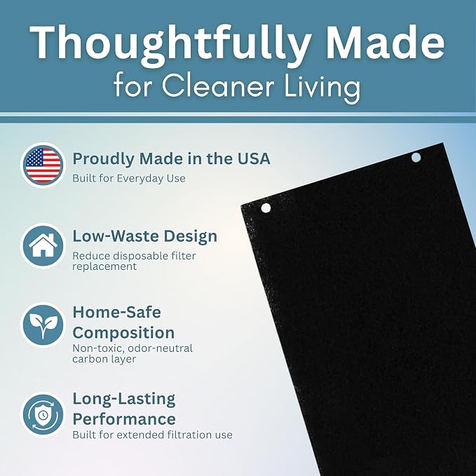 2-Pack Activated Carbon Charcoal Microwave Hood Filters - Image 4