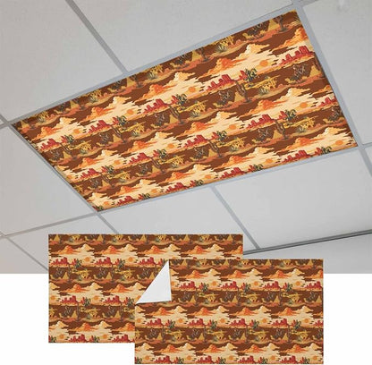 Tropical Plant Cactus Fluorescent Light Covers 2 Pack Western Cowboy Horse by Unknown