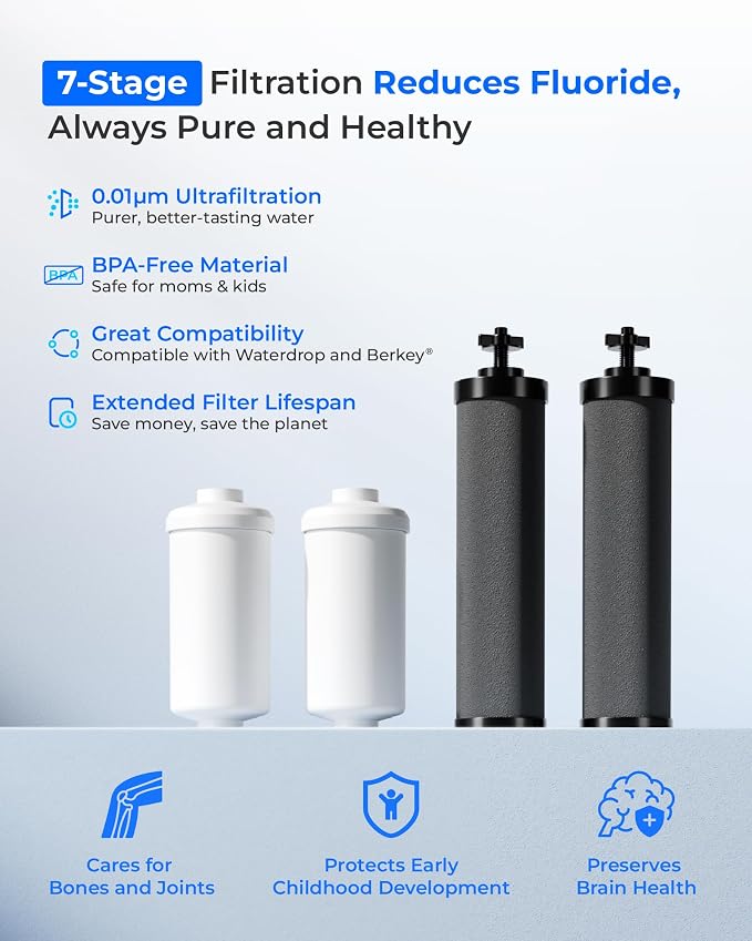 Waterdrop Black and Fluoride Water Filter, Replacement - Image 2