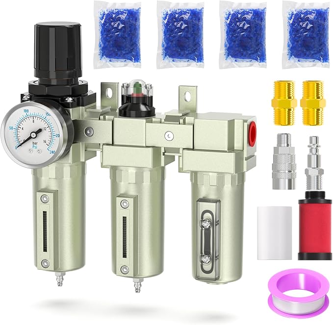 Industrial Grade 3-Stage Air Drying System, 3/4" NPT by BOGERDACK