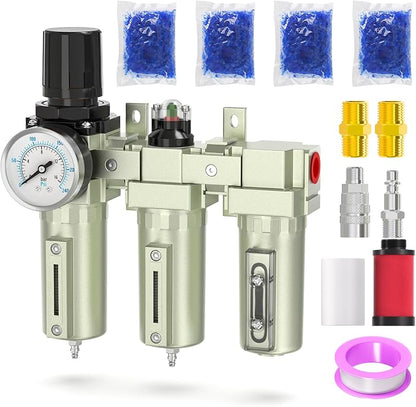 Industrial Grade 3-Stage Air Drying System, 3/4" NPT by BOGERDACK