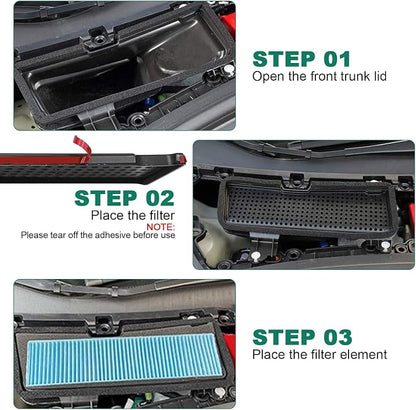 2PCS Air Intake Grille Cover + Air Intake HEPA Filter Compatible - Image 6