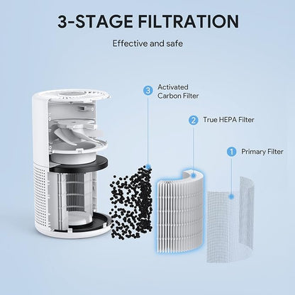 FULMINARE Air Purifiers for Bedroom H13 True HEPA Air Filter Quiet Air Cleaner - Image 3