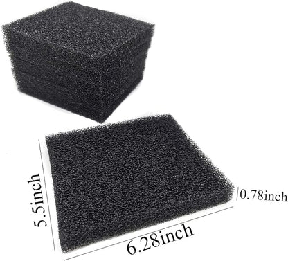 Aquarium Bio Fitler Media Sponge, 6.28 x 5.5 x 0.78 inch Foam Filter Pad - Image 2