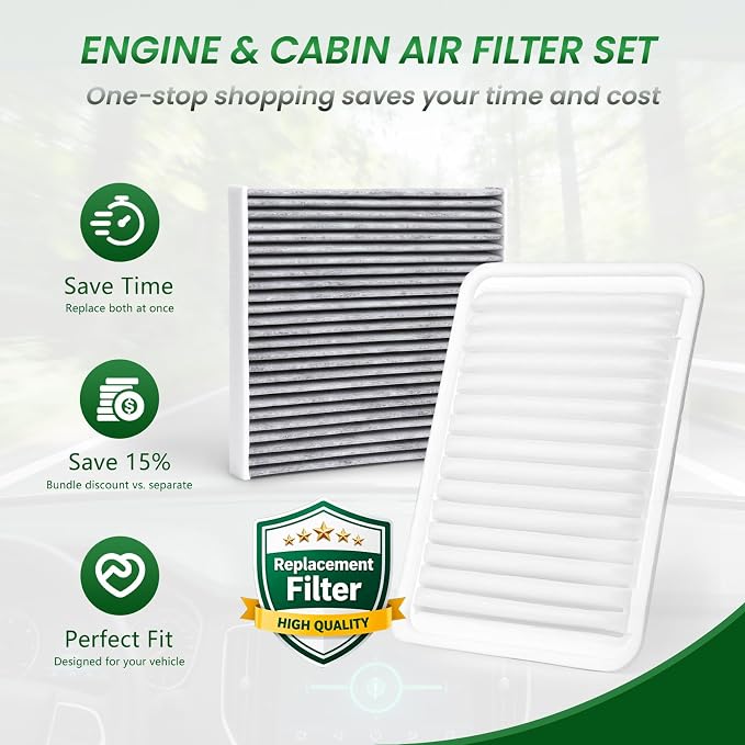 Engine & Cabin Air Filter Compatible - Image 3
