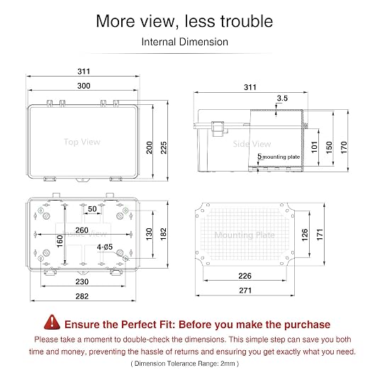 QILIPSU Waterproof Junction Box IP67 Outdoor Plastic Electrical Project - Image 6