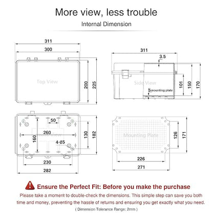 QILIPSU Waterproof Junction Box IP67 Outdoor Plastic Electrical Project - Image 6