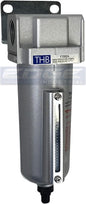 HEAVY DUTY INDUSTRIAL RATED HIGH FLOW PARTICULATE FILTER, IN-LINE WATER TRAP by THB