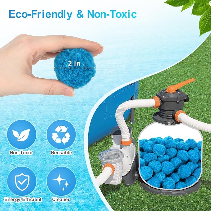 Askyli 3.1 lbs Pool Filter Balls - Image 2