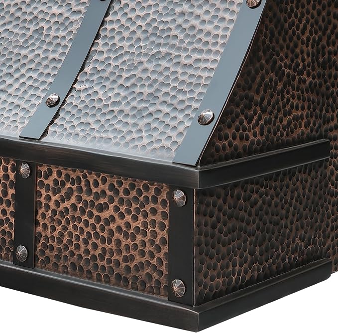 CT Copper Tailor Sloped Copper Vent Hood Island Mount, 610 CFM Exhaust Fan - Image 4