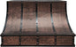 CT Copper Tailor Sloped Copper Vent Hood Island Mount, 1260 CFM Exhaust Fan by CTCopperTailor