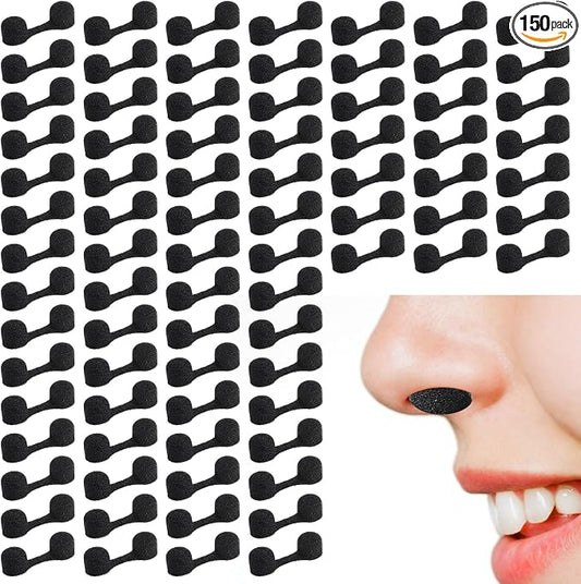 150 Pieces Nose Plug Filter Disposable Nose Dust Filters Bulk Sponge Nostril by Dimeho