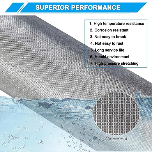 Stainless Steel Mesh Screen 8Mesh 304, 15.7" x 47.2" Metal Mesh Screen - Image 5