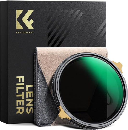 K&F CONCEPT 52mm Variable ND2-32 ND Lens Filter & Circular Polarizing Filter by KFCONCEPT