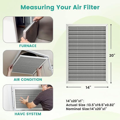 14x20x1 Reusable Air Filter, Merv 8, Electrostatic HVAC AC Furnace Filter - Image 3