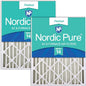 Nordic Pure 20x20x4 Pleated MERV 14 Air Filters 2 Pack by NordicPure