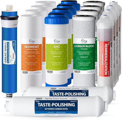 iSpring F19K75 NSF Certified 2-Year Replacement Filter Set by iSpring