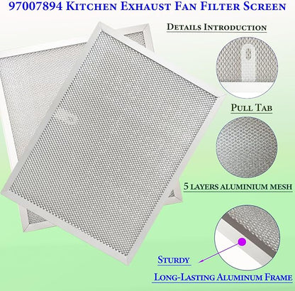 2-Pack upgraded 97007894 kitchen vent hood filter 9.9" x 11.7" x 0.38" Fit - Image 3