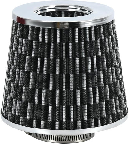 PTNHZ Universal Carbon Fiber 2.5" 63mm High Flow Cold Air Intake Cone Air by PTNHZ+RACING