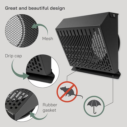 Vent Systems 6" Inch Exhaust Vent Cover - Image 3