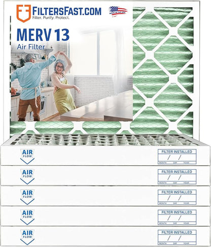 Filters Fast 25x25x2 Pleated Air Filter Merv 13, 2 inch AC Furnace Air Filters by FiltersFast
