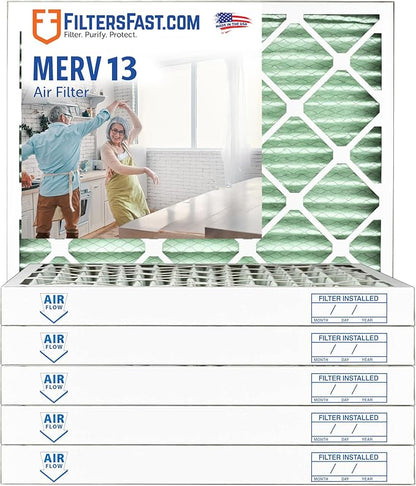 Filters Fast 20x24x2 Pleated Air Filter Merv 13, 2 inch AC Furnace Air Filters by FiltersFast