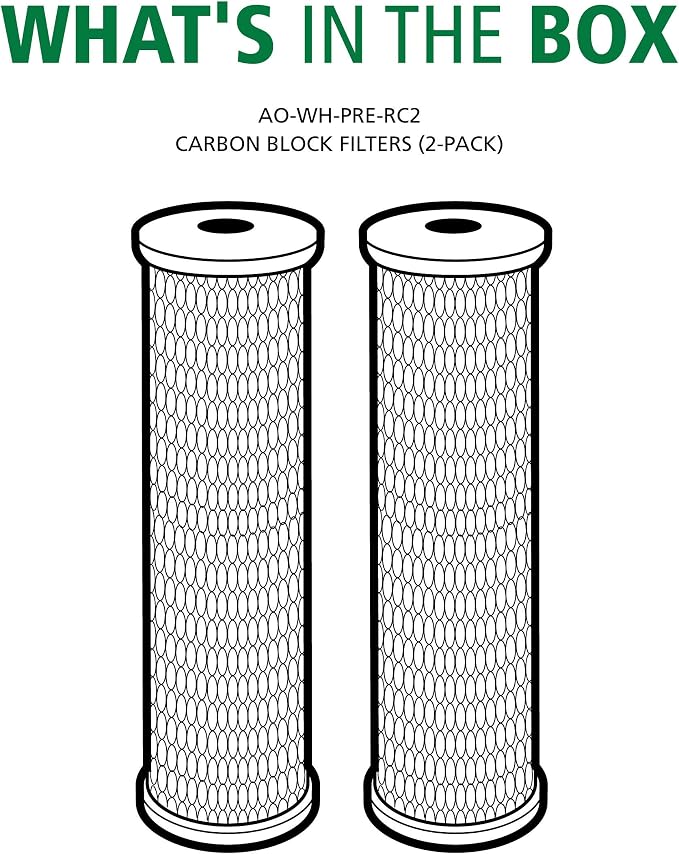 AO Smith 2.5"x10" 5 Micron Carbon Block Sediment Water Filter Replacement - Image 2
