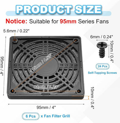 PATIKIL 90mm Fan Filter Grill - Image 2